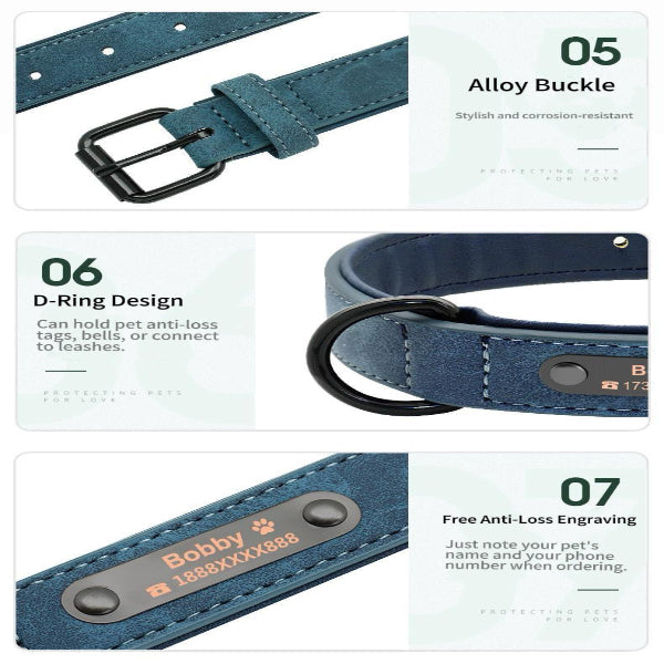 Comfort-First Custom Leather Dog Collar