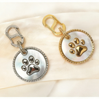 Premium Creative Pet ID Tag - Gold Shell Inlaid, Custom Engraved Anti-Lost, Personalized Jewelry for Cats & Dogs