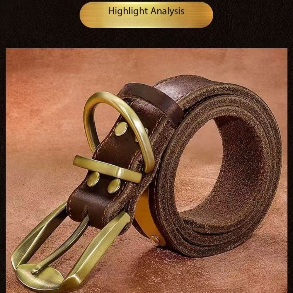 Genuine Leather Dog Collar & Leash Set (Golden Retriever)