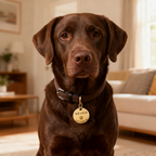 Custom Brass Pet Memorial Tag – Personalized Name & Date Engraved Keepsake for Dogs/Cats