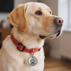 Premium Creative Pet ID Tag - Gold Shell Inlaid, Custom Engraved Anti-Lost, Personalized Jewelry for Cats & Dogs