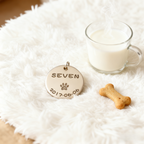 Custom Brass Pet Memorial Tag – Personalized Name & Date Engraved Keepsake for Dogs/Cats