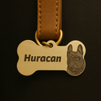 Personalized Solid Brass Bone Dog Tag