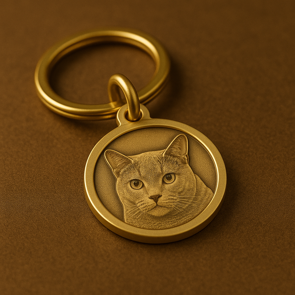 Custom Engraved Solid Brass Pet Tag