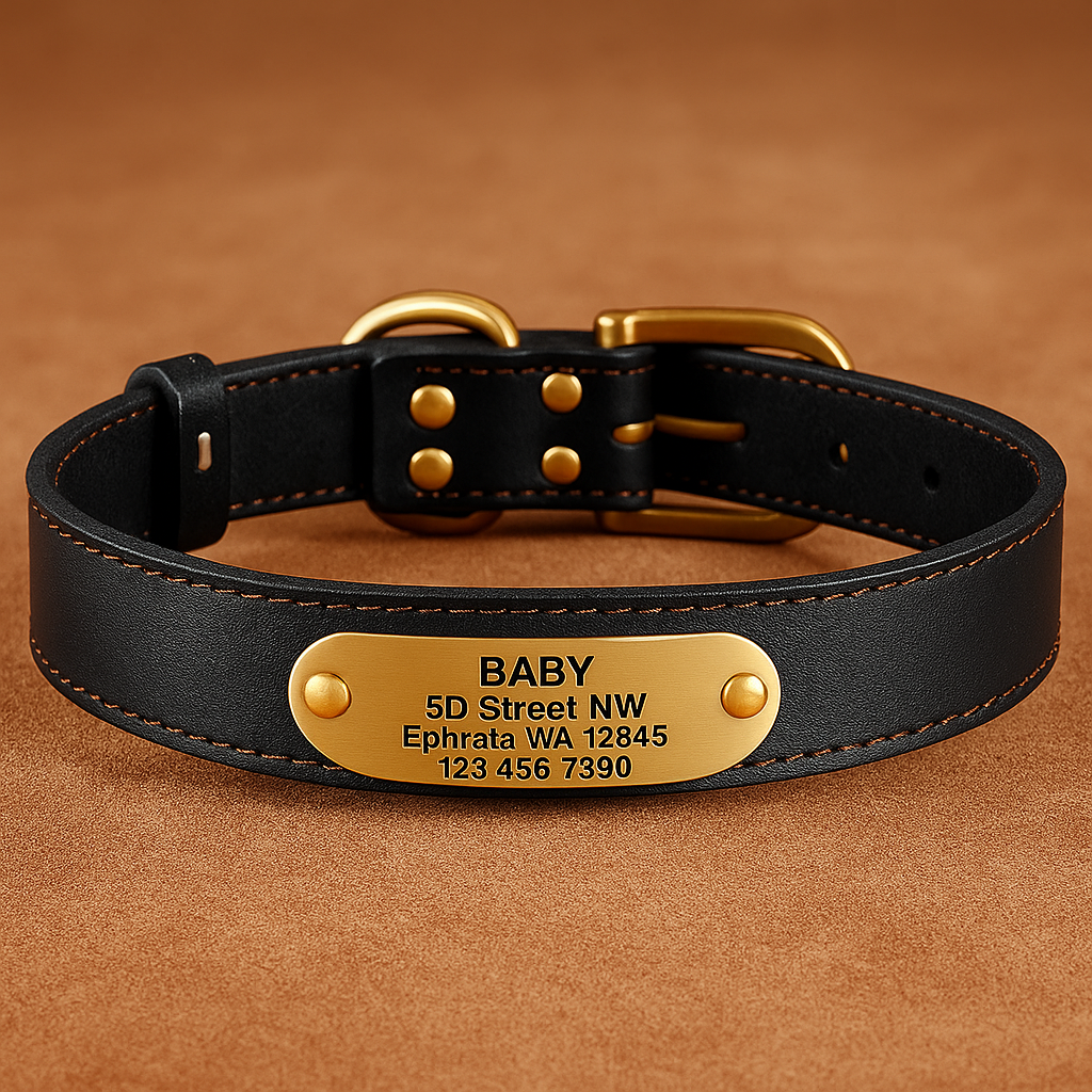 Full-Grain Leather Pet Collar