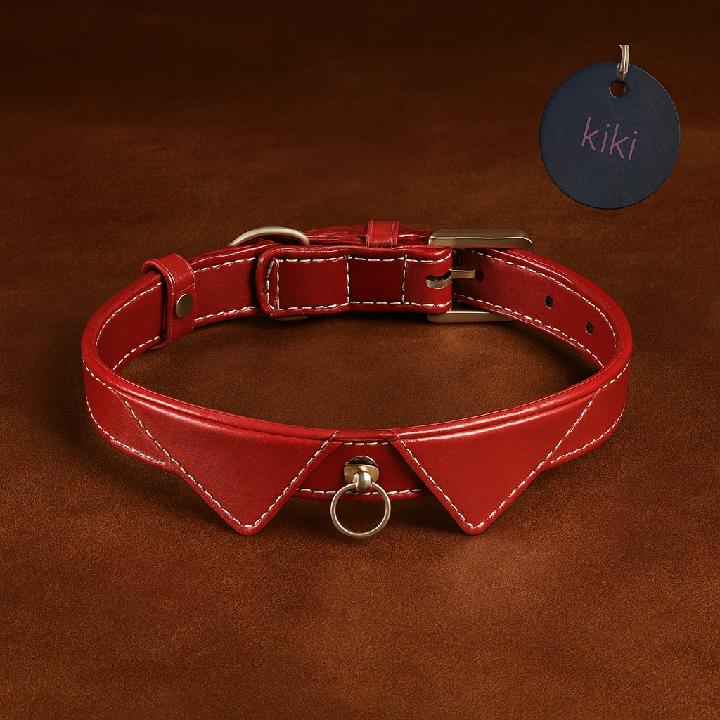 Haute Couture Leather V-Collar for Dogs